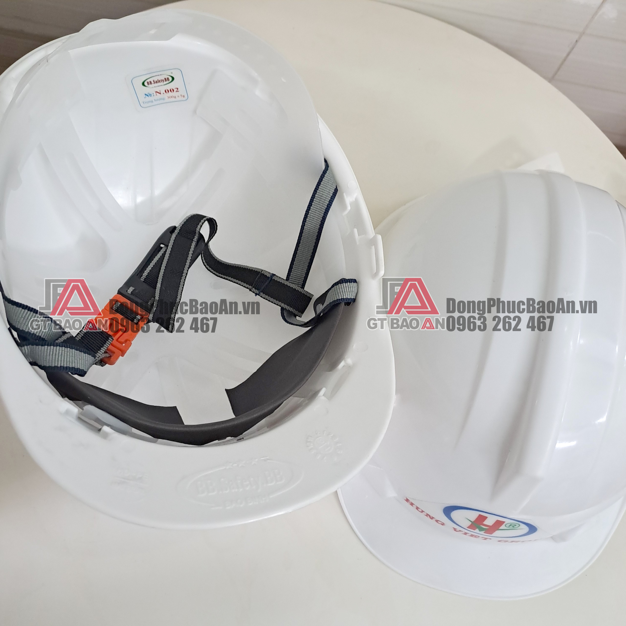 Xưởng làm mũ bảo hộ trắng có in logo theo yêu cầu giá rẻ TPHCM - Hưng Việt Group