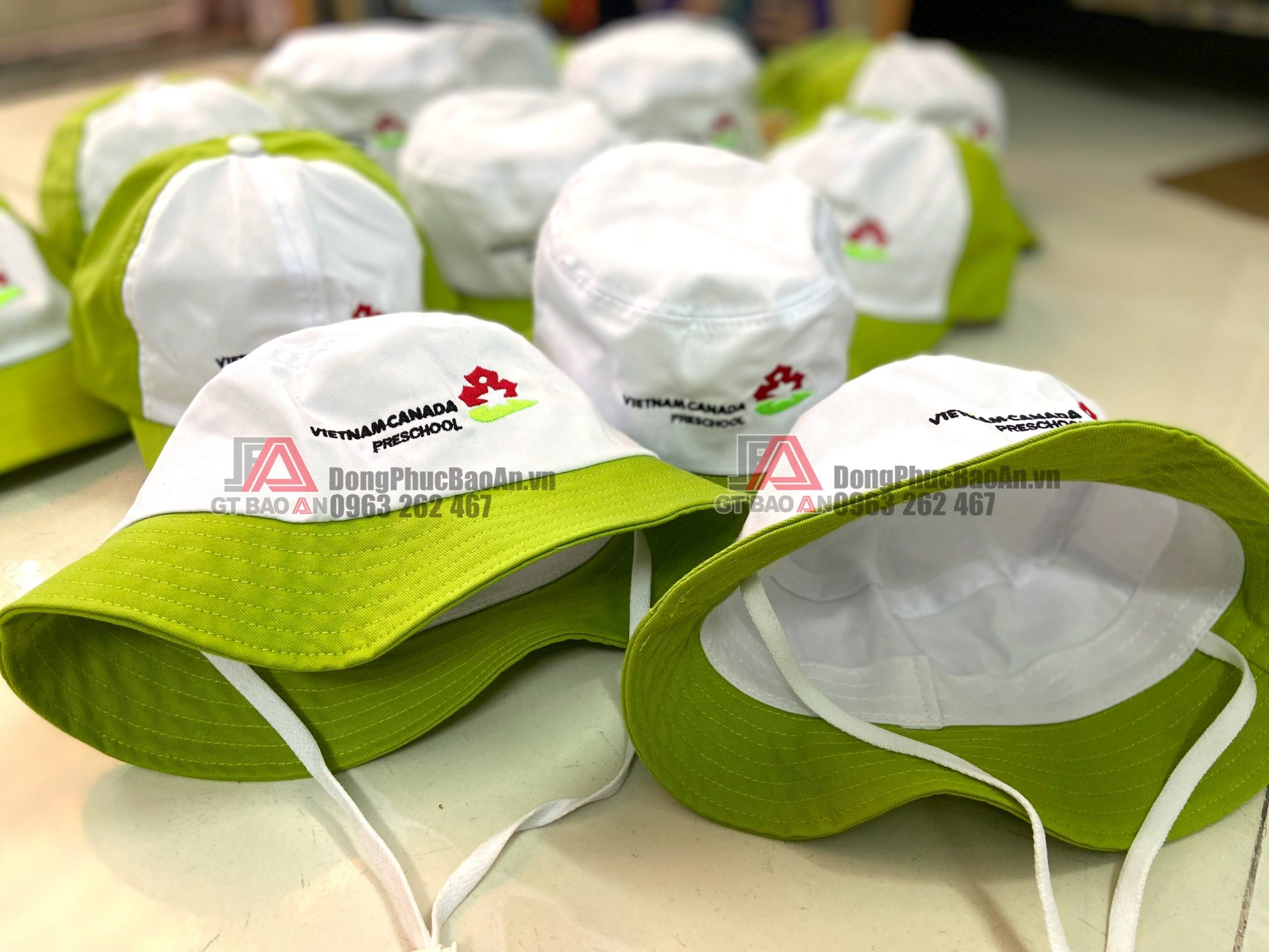 Địa chỉ may nón đồng phục chất lượng, nón tai bèo, nón kết in logo giá rẻ TPHCM - Đồng Nai - Việt Nam Canada
