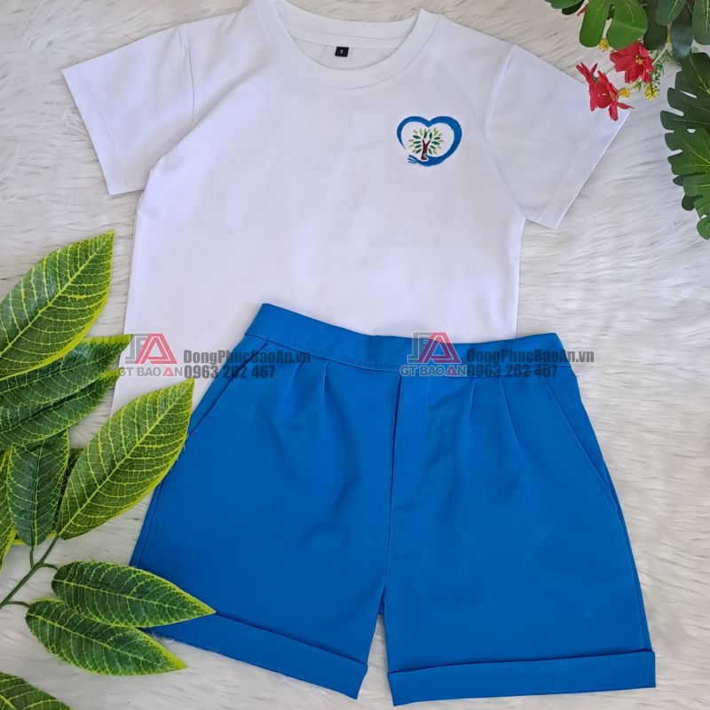 Chuyên thiết kế và in đồng phục cho bé mầm non theo yêu cầu giá rẻ TPHCM - Đồng Nai - Mầm Non Xanh