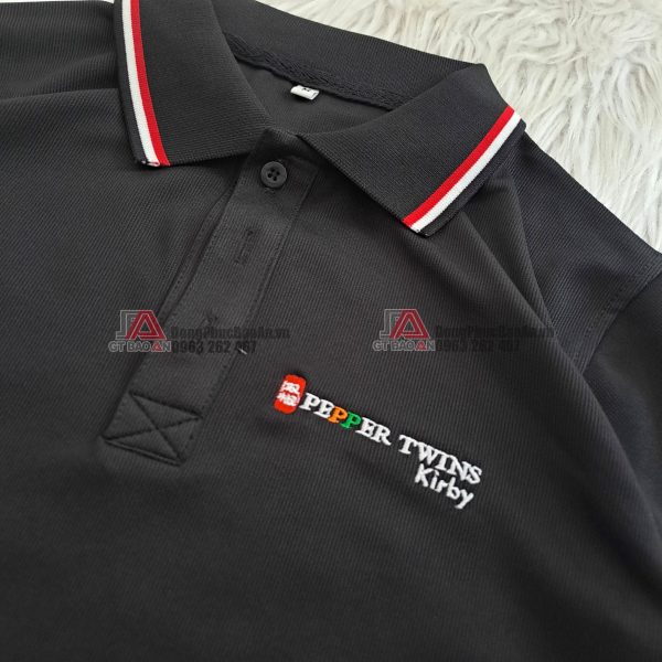 Nhận thêu logo lên áo thun đồng phục nhân viên nhà hàng theo yêu cầu TPHCM - Pepper Twins