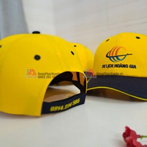 Mẫu nón kết đồng phục công ty du lịch đẹp có logo theo yêu cầu giá rẻ TPHCM - Du lịch Hoàng Gia