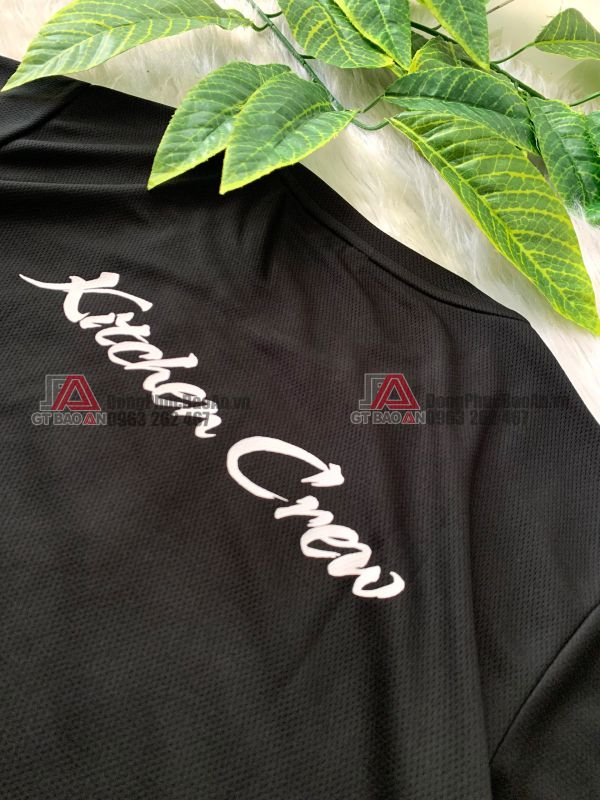 Nhận in logo áo thun cổ tròn đồng phục nhà hàng, quán chất lượng, giá rẻ TPHCM - SABUYA