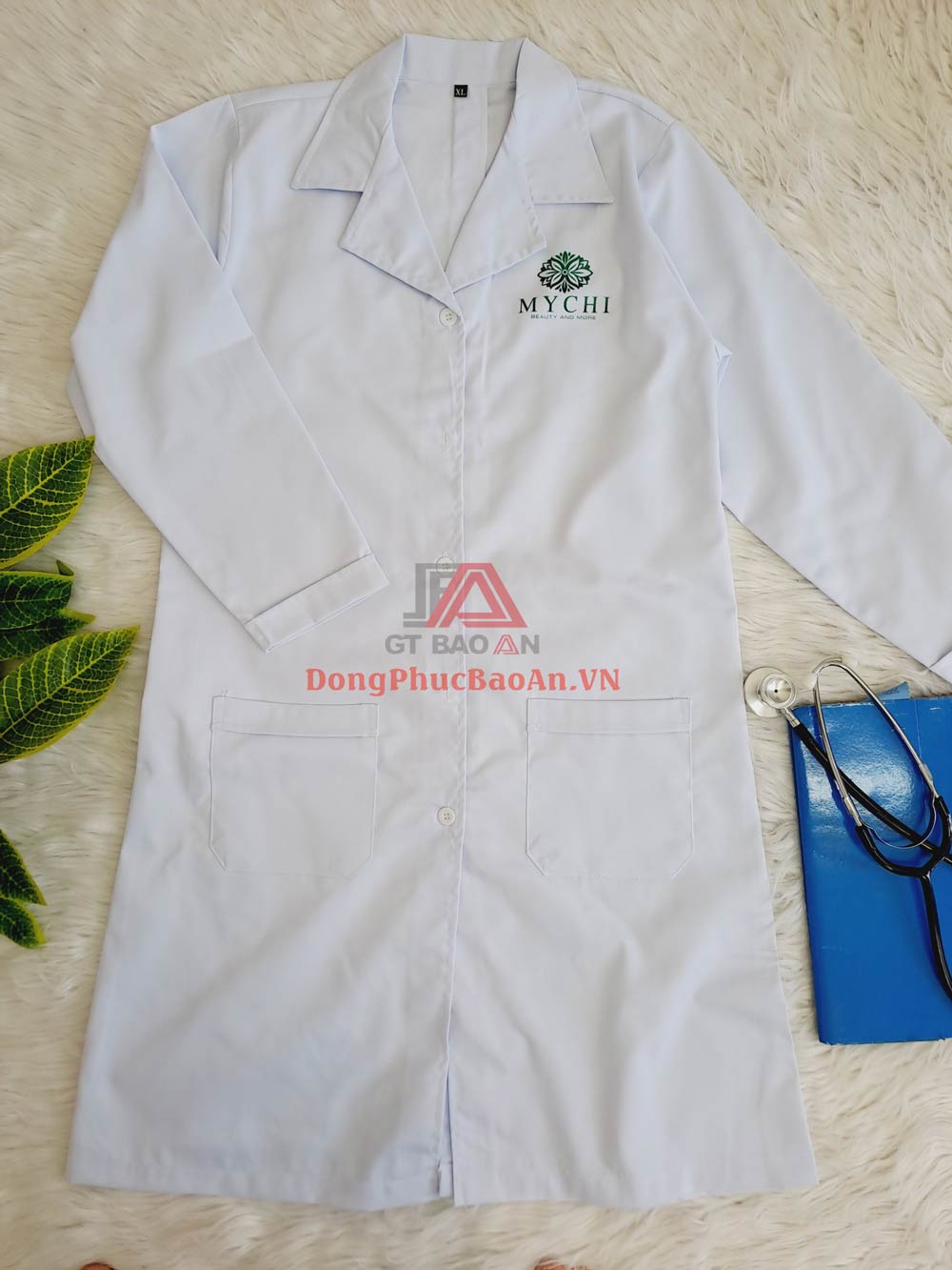 May áo blouse bác sĩ tay dài thẩm mỹ viện, spa cao cấp giá tại xưởng TPHCM - MỸ CHI Spa