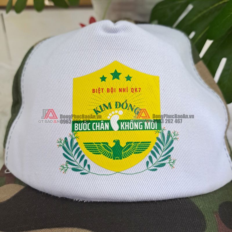 Xưởng may nón lính lưỡi trai đồng phục tiểu học, nón lính hoạt động ngoại khóa giá rẻ TPHCM - Kim Đồng