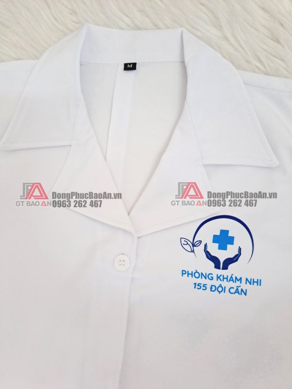 Nhận may in blouse đồng phục phòng khám, blouse bác sĩ uy tín giá rẻ TPHCM - Phòng khám nhi 115 Đội Cấn