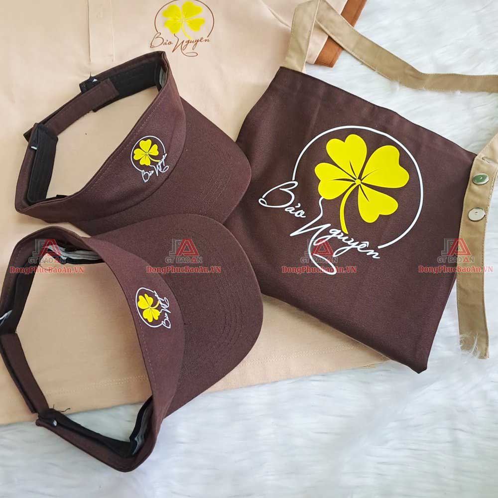 May nón nửa đầu đồng phục quán đẹp, in logo nón nửa đầu nhanh rẻ TPHCM - Bảo Nguyên