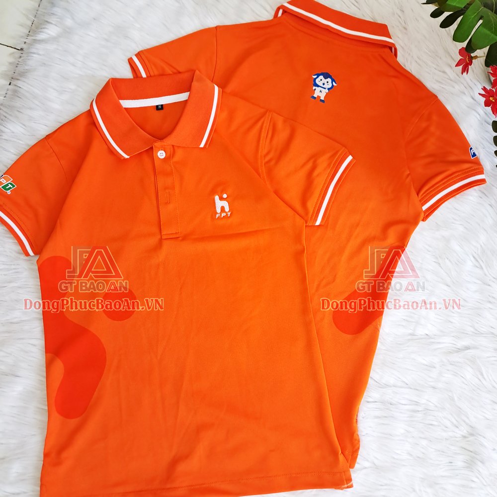 May áo thun đồng phục nhân viên đẹp có in logo giá rẻ TPHCM - FPT
