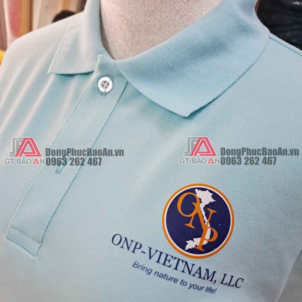 May áo thun đồng phục công ty đẹp, áo cổ trụ cao cấp in logo giá rẻ TPHCM - ONP Vietnam,LLC