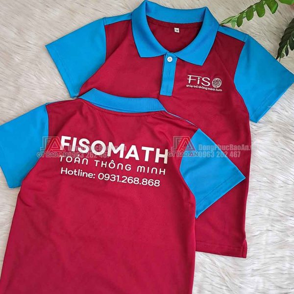 Xưởng may áo thun đồng phục trung tâm đẹp, áo thun cổ trụ giá rẻ TPHCM - FISOMATH