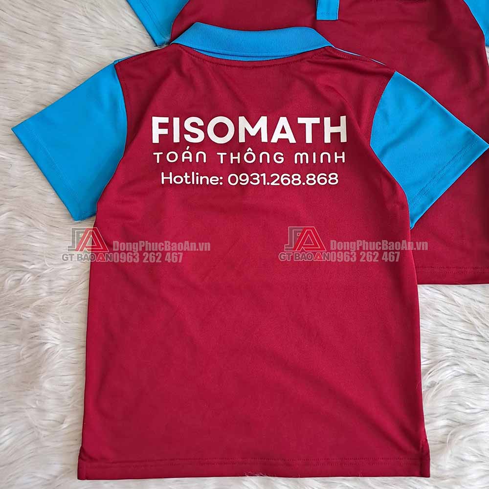 Xưởng may áo thun đồng phục trung tâm đẹp, áo thun cổ trụ giá rẻ TPHCM - FISOMATH