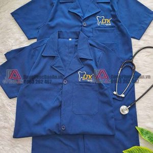 Nhận in pet gia công áo đồng phục nha khoa nhanh rẻ TPHCM - Nha khoa LTK