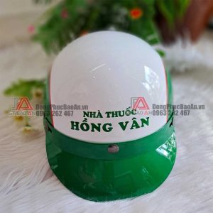 Xưởng gia công mũ bảo hiểm quà tặng nhà thuốc có in logo theo yêu cầu giá rẻ TPHCM - Nhà thuốc Hồng Vân