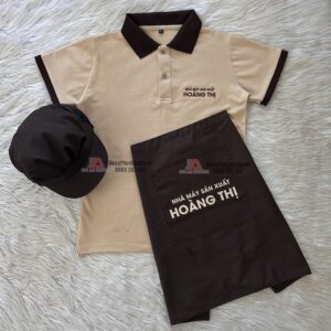 Logo thương hiệu Hoàng Thị được thêu vi tính sắc nét, tươi sáng, bền màu, nổi bật.