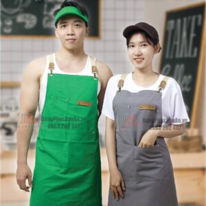 Tạp dề hình chữ X màu sắc tươi sáng và hài hòa