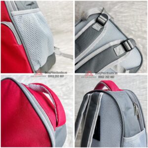 Chi tiết balo màu đỏ