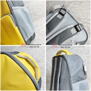 Chi tiết balo màu vàng