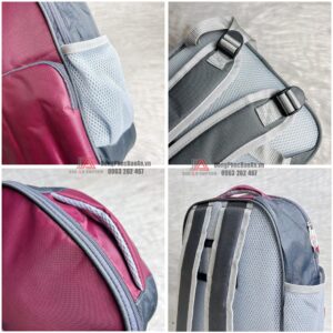 Chi tiết balo màu đỏ đô