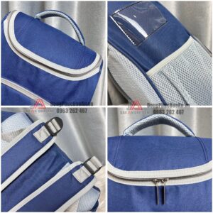 Chi tiết balo học sinh chống gù màu xanh đen