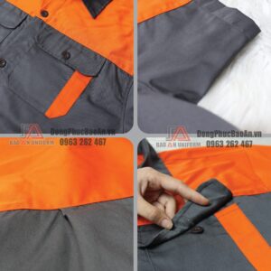 Chi tiết áo đồng phục bảo hộ lao động