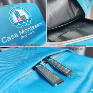 Chi tiết balo mầm non trường Casa Montessori Phú Quốc
