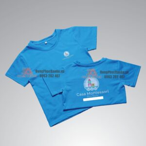 Logo mắt trước và mặt sau của áo đồng phục mầm non