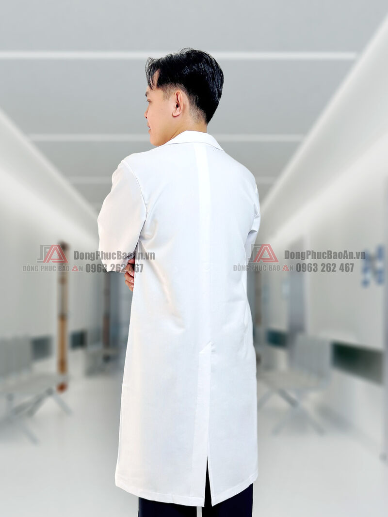 áo bác sĩ dài tay cotton Hàn