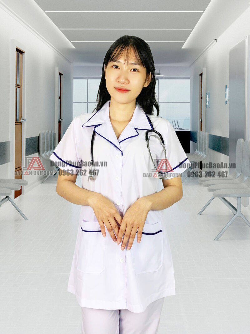 áo blouse dược sĩ nữ