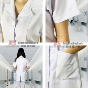 may áo blouse dược sĩ nữ