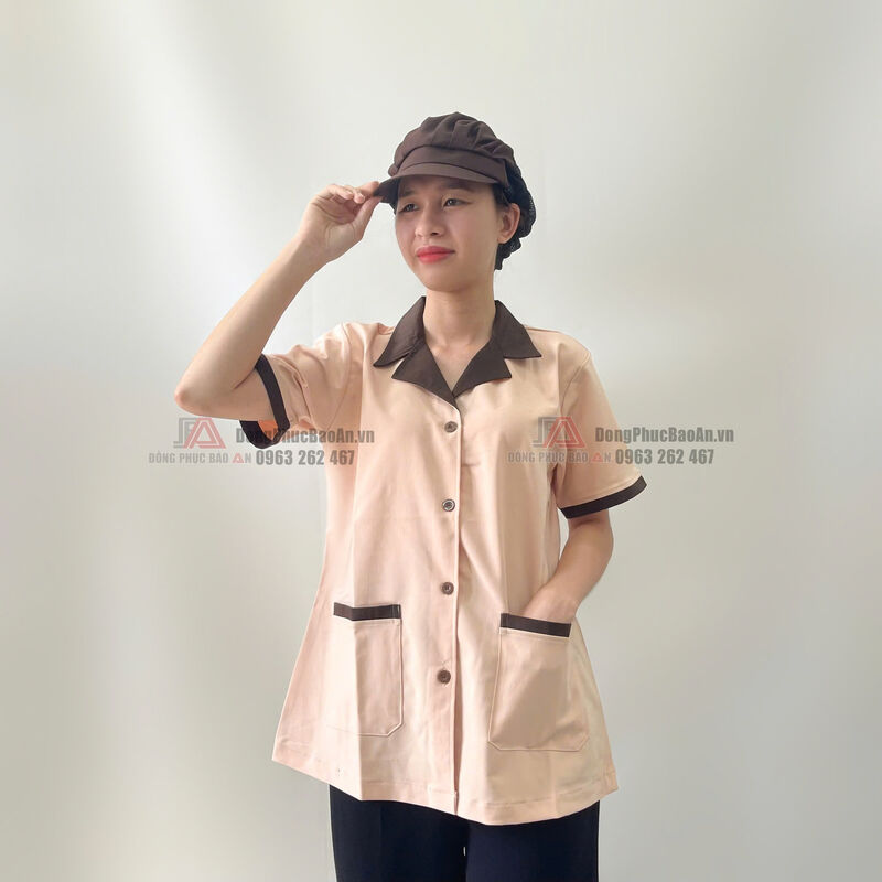 GT Bảo An may áo tạp vụ đẹp chất lượng