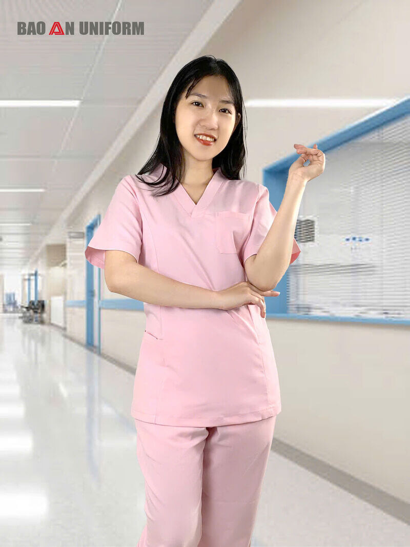 bộ scrubs nữ kaki thun