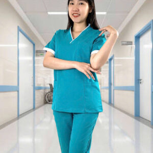 bộ scrubs nữ màu xanh lý