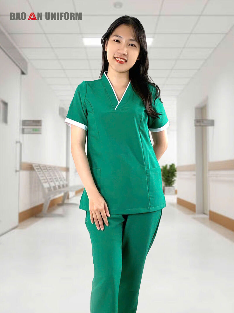 bộ scrubs đồng phục nữ thun cotton cao cấp