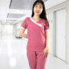 đồ scrubs nữ cổ tim