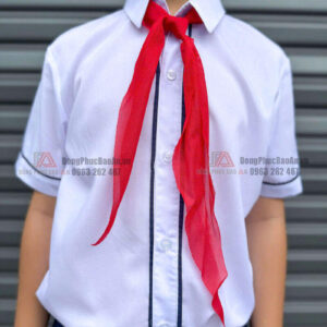in thêu logo áo sơ mi trắng