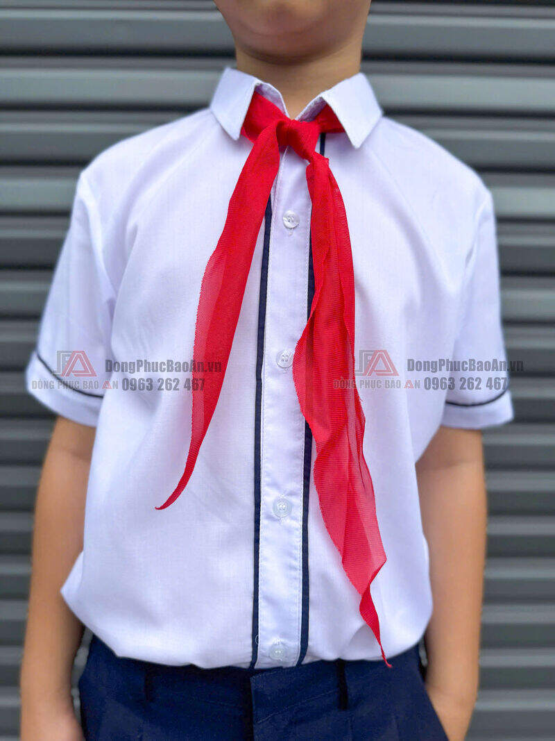 in thêu logo áo sơ mi trắng