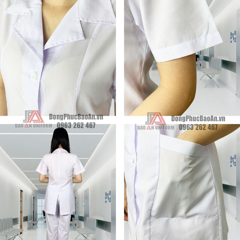 mẫu áo dược sĩ nữ của thương hiệu Bảo An