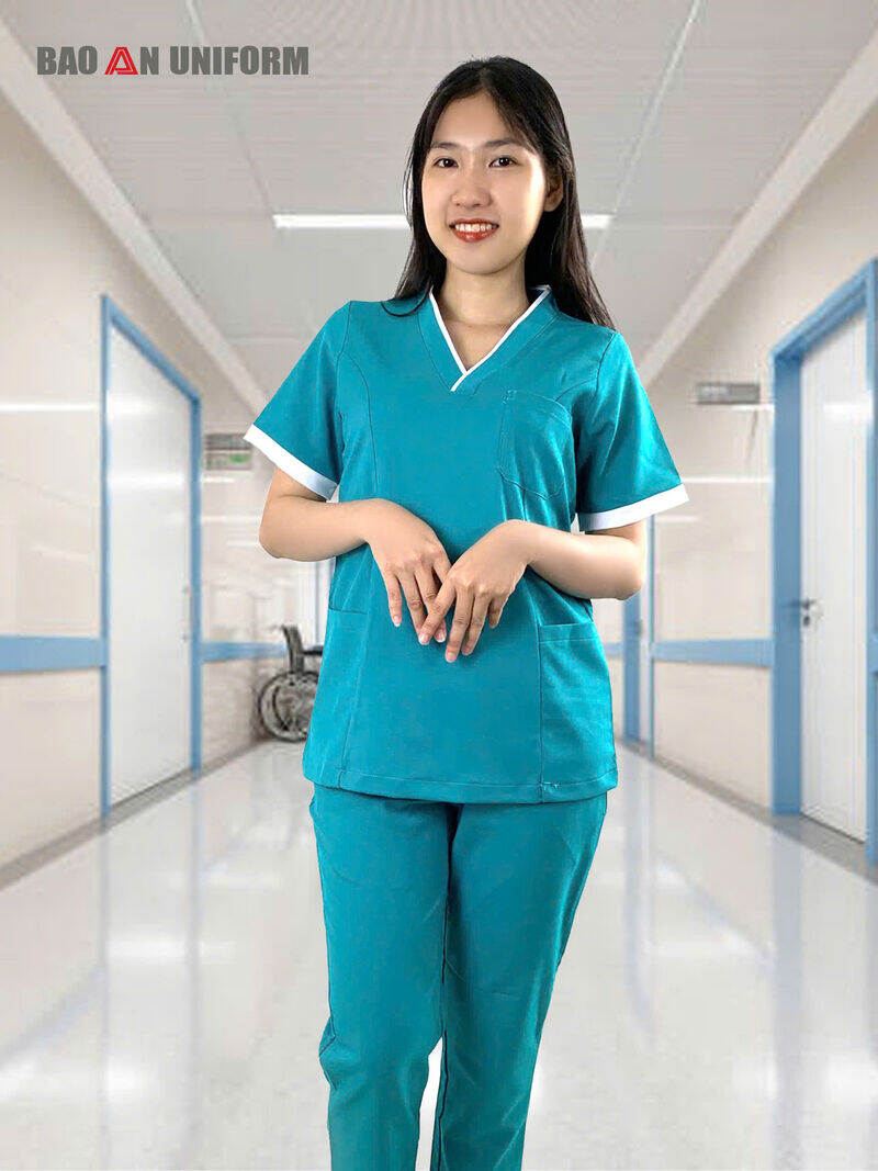 mẫu scrubs nữ kaki thun cao cấp
