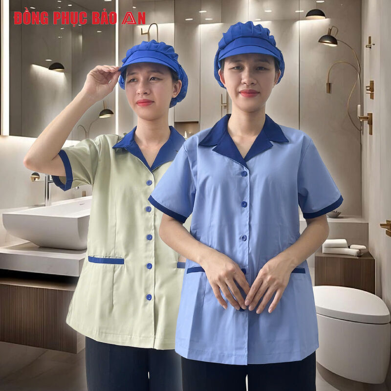 may áo tạp vụ đẹp