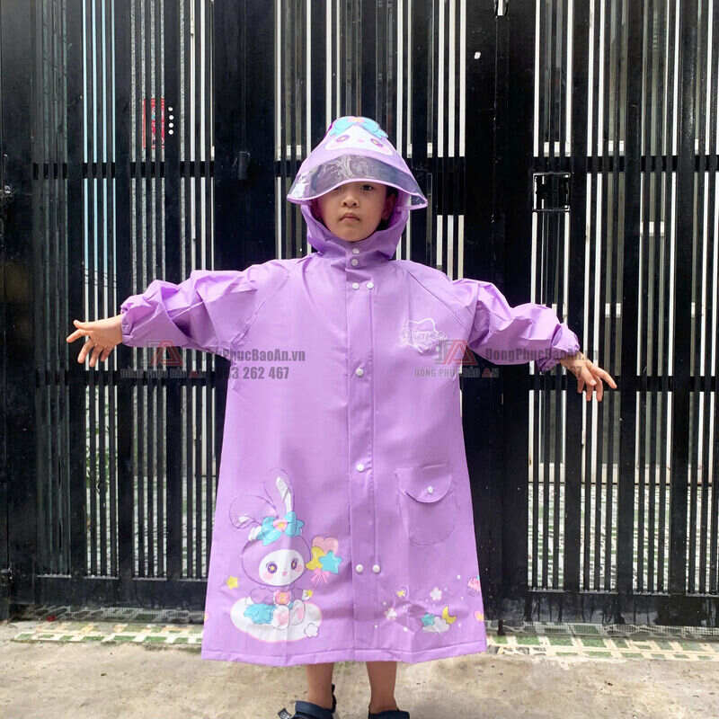 áo mưa màu tím koromi