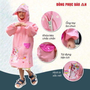 thiết kế áo mưa trẻ em
