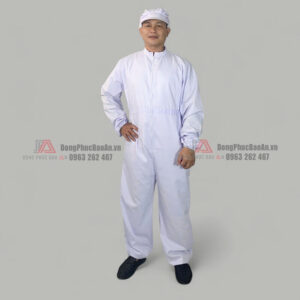 bộ quần áo phòng sạch liền thân