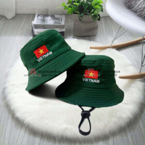 nón tai bèo kaki cotton