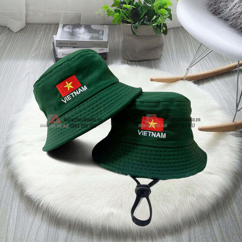 nón tai bèo kaki cotton