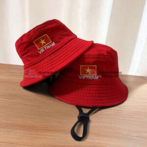 nón tai bèo thêu cờ trẻ em