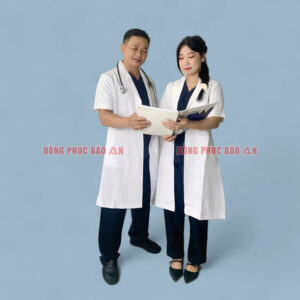 chuyên may áo blouse y tế