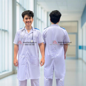 áo dược sĩ nam cầu vai xanh