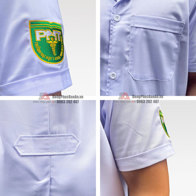 xưởng may in áo blouse chuyên nghiệp