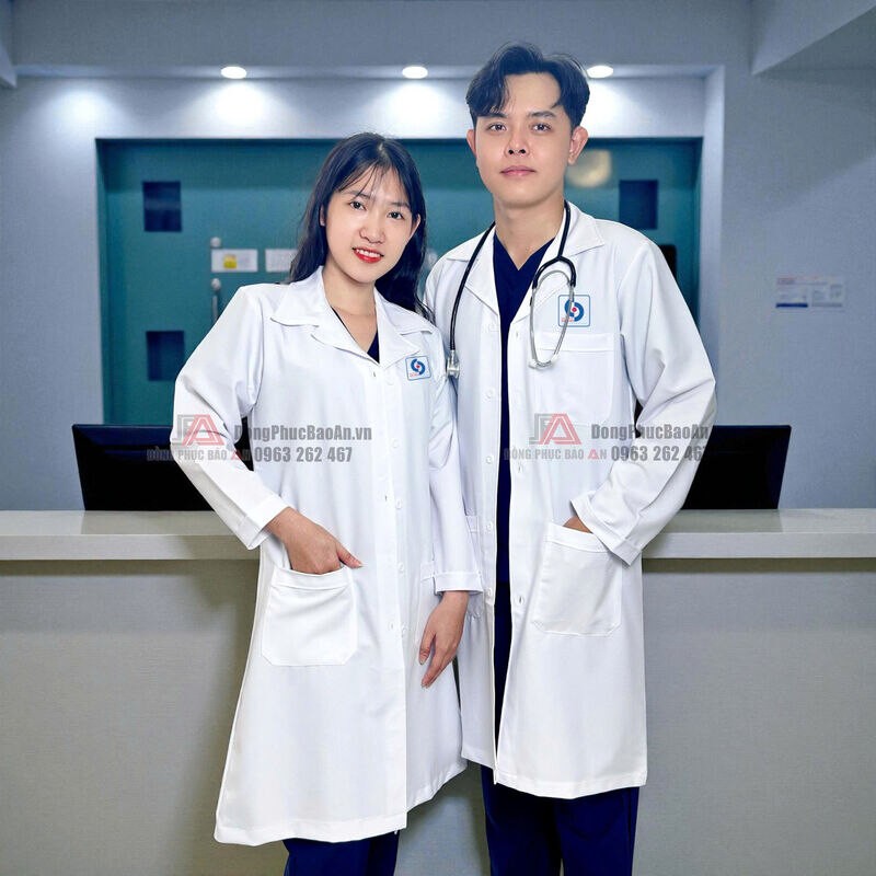 áo blouse bác sĩ bệnh viên nhân dân gia định