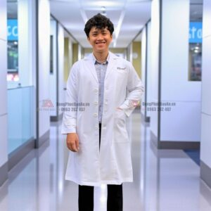 áo blouse cổ vest tay dài