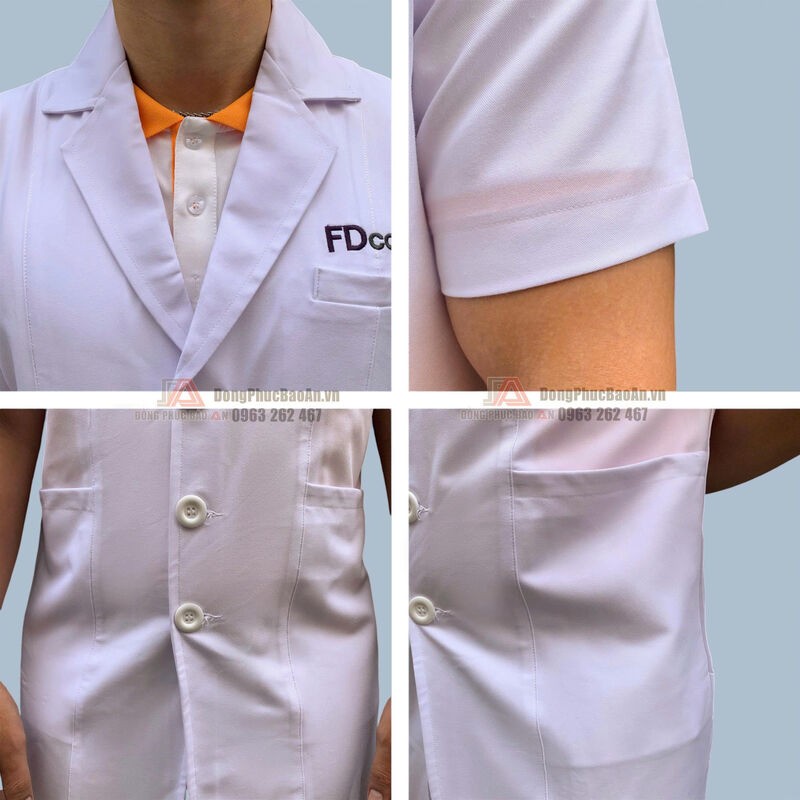 áo blouse trắng cổ vest